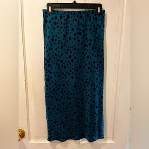 Mahina teal midi skirt